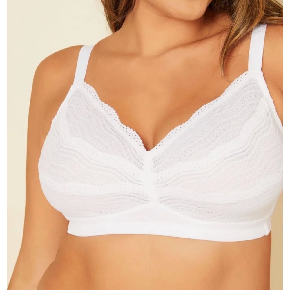 Cosabella Dolce Curvy Bralette White Lace Wireless Bra Small